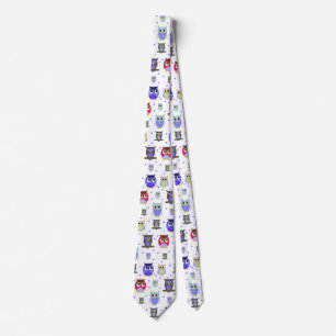 Cartoon Owl Neck Tie