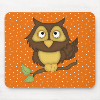 Cartoon Owl (tan) Mouse Pad