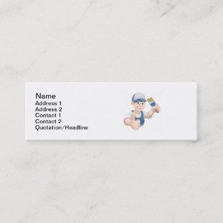 Cartoon painter decorator mini business card