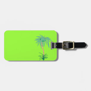 Cartoon Palm Tree Luggage Tag