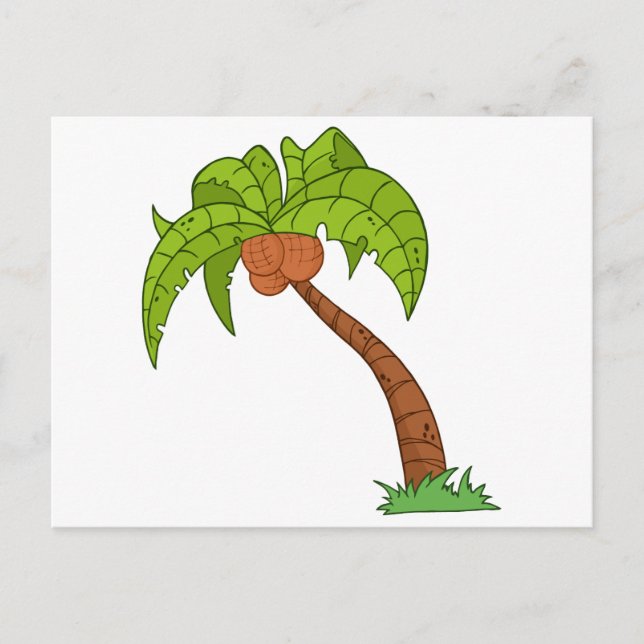 Cartoon Palm Tree Postcard (Front)