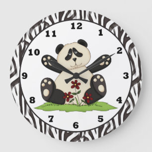 Cartoon Panda Bear clock
