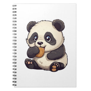 Cartoon panda illustration notebook