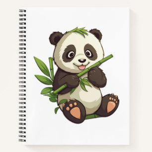 Cartoon panda illustration notebook