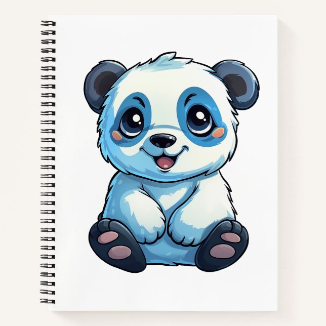 Cartoon panda illustration notebook (Front)