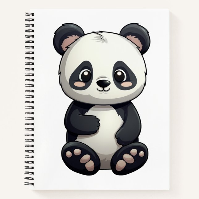 Cartoon panda illustration notebook (Front)