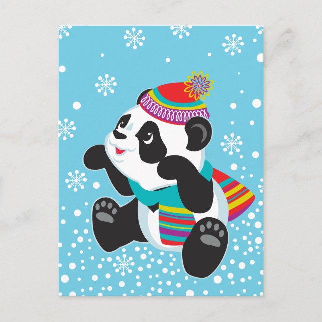 cartoon panda postcard (Front)