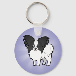 Cartoon Papillon Keychain