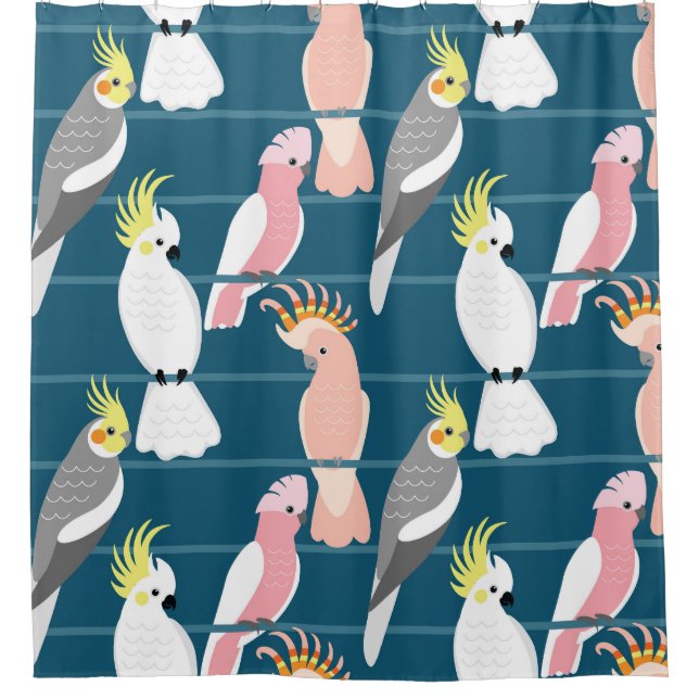 Cartoon Parrots: Cute Seamless Pattern (Front)