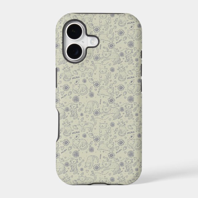 Cartoon pattern with funny cats (Back)