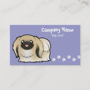 Cartoon Pekeingese (show cut) Business Card