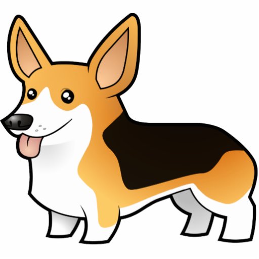 Cartoon Pembroke Welsh Corgi Acrylic Cut Out | Zazzle