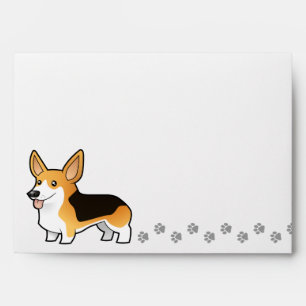 Cartoon Pembroke Welsh Corgi Envelope