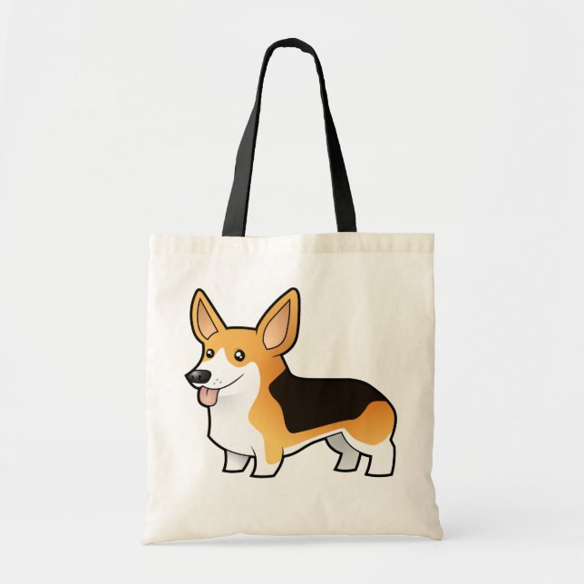 Cartoon Pembroke Welsh Corgi Tote Bag (Front)