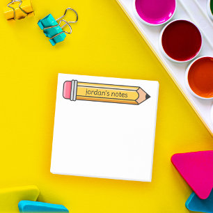 Cartoon Pencil Illustration Your Name's Notes