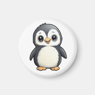 Cartoon penguin illustration magnet