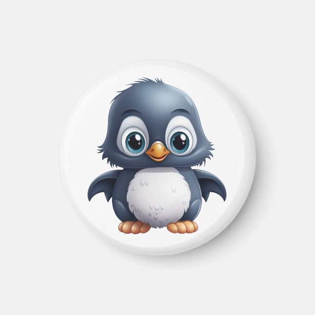 Cartoon penguin illustration magnet (Front)