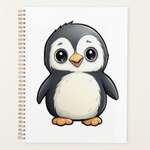 Cartoon penguin illustration planner