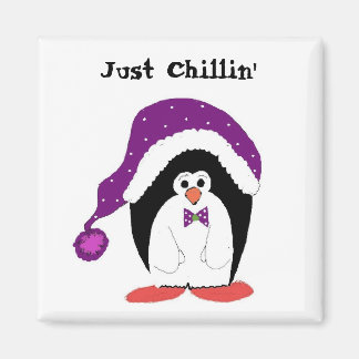 Cartoon Penguin Just Chillin' Magnet