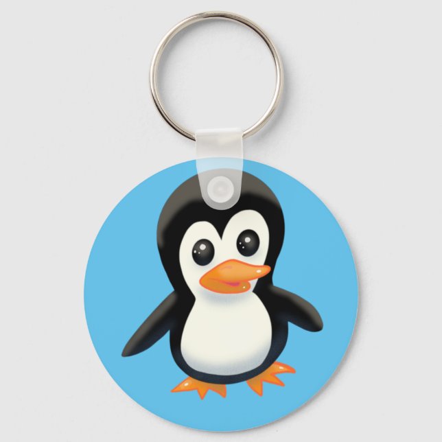 Cartoon Penguin Keychain (Front)