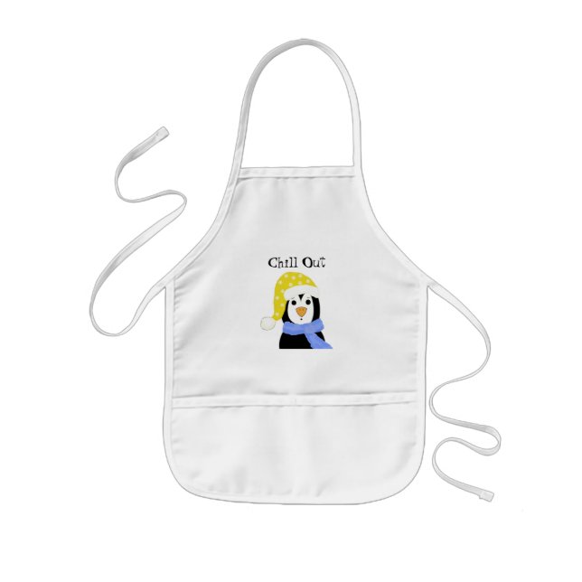 Cartoon Penguin Kids Apron (Front)