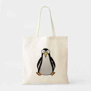 Cartoon Penguin on crutches. Tote Bag