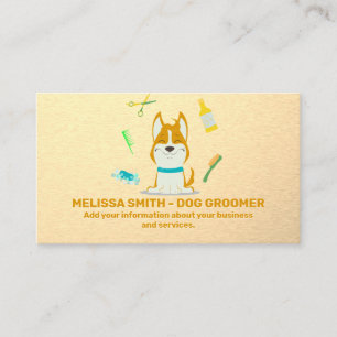 Cartoon Pet Grooming Appointment Card