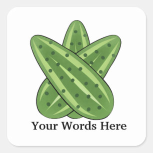 Cartoon Pickle add words sticker