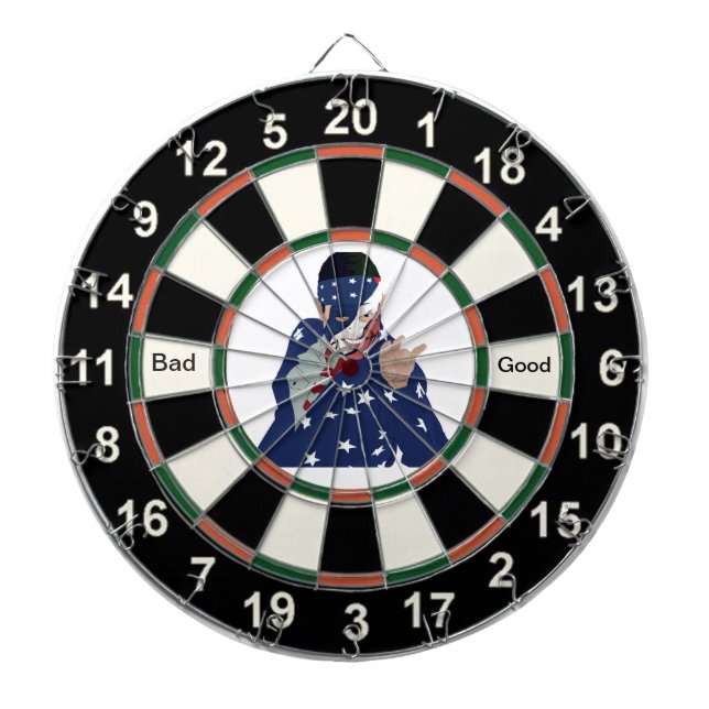 Cartoon Picture of Donald Trump Dartboard (Front)