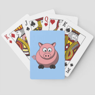 Cartoon Pig Playing Cards