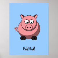 Cartoon Pig Poster