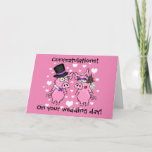 Cartoon Pig Wedding Card
