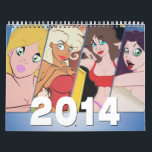 Cartoon Pin-Up Calendar 2014<br><div class="desc">Celebrate the year of 2014 with this amazing cartoon style pin-up calendar! It's cool; it's stylish; you're guaranteed to love it!</div>