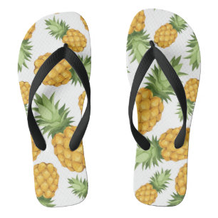 Cartoon Pineapple Pattern Flip Flops