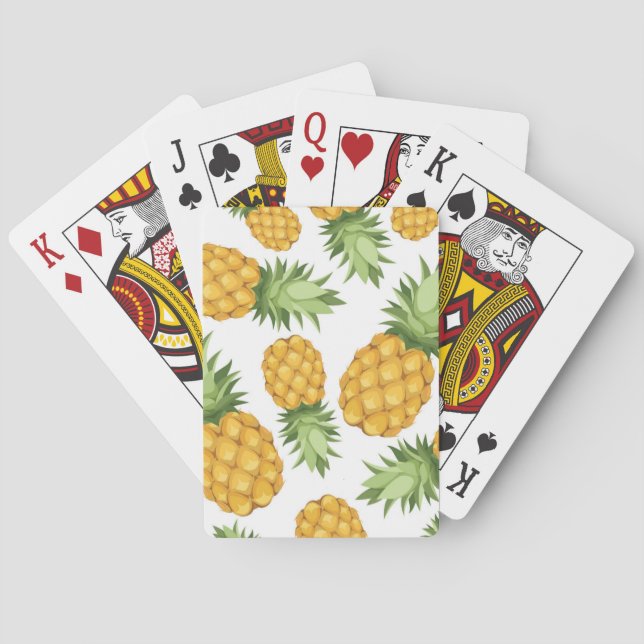 Cartoon Pineapple Pattern Playing Cards (Back)