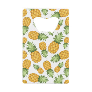 Cartoon Pineapple Pattern Wallet Bottle Opener
