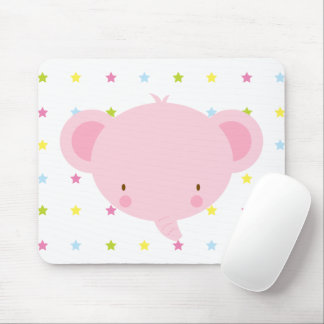 Cartoon Pink Elephant Mousepad