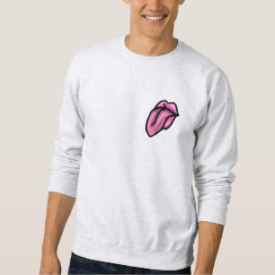 Cartoon Pink Lips & Tounge Sweatshirt