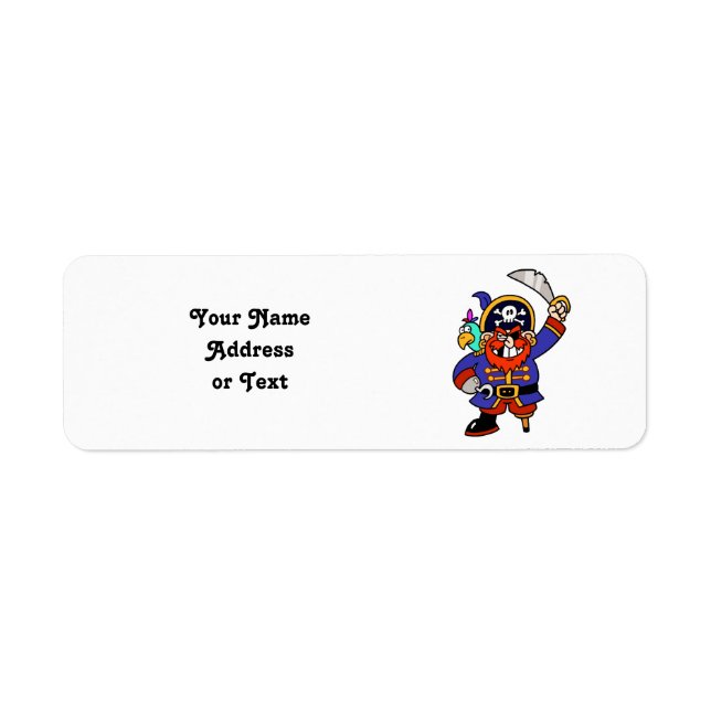 Cartoon Pirate With Peg Leg And Sword (Front)