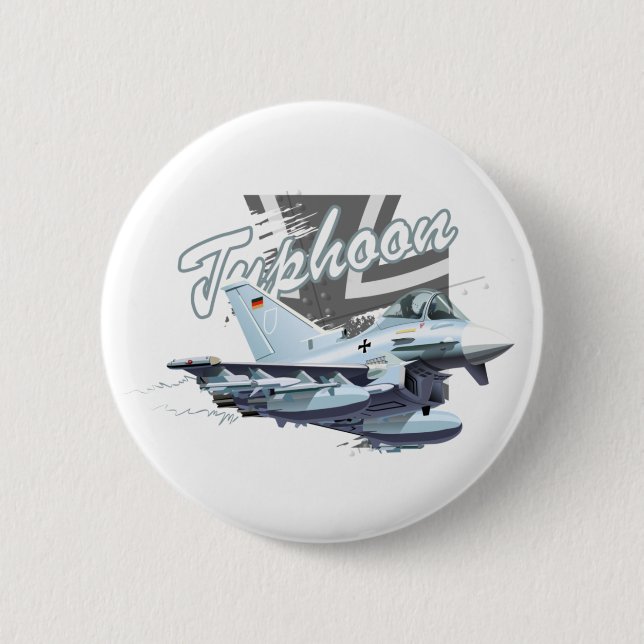 Cartoon plane 2 inch round button (Front)