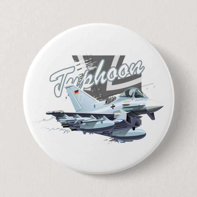Cartoon plane 3 inch round button (Front)