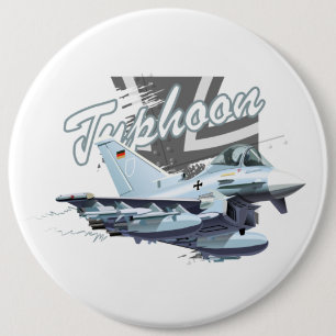 Cartoon plane 6 inch round button