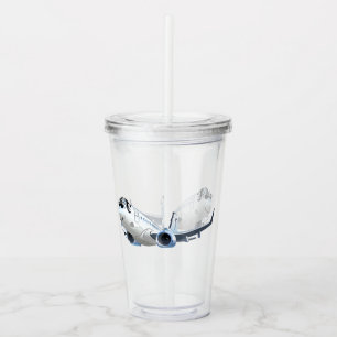 Cartoon plane acrylic tumbler