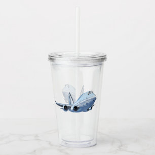 Cartoon plane acrylic tumbler