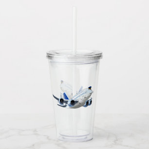 Cartoon plane acrylic tumbler