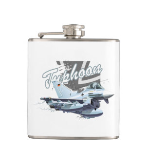 Cartoon plane hip flask
