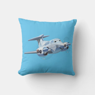 Cartoon plane throw pillow