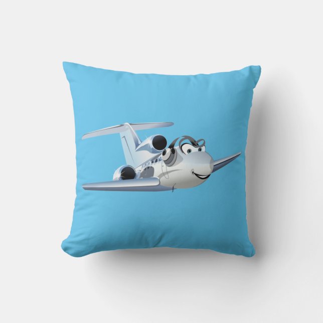 Cartoon plane throw pillow (Front)