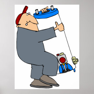 Cartoon Plumber Poster