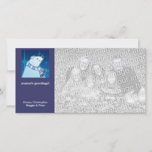 Cartoon Polar Bear Holiday Card